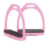 Étriers équitation aluminium coloré Harry's Horse Rose 12 cm
