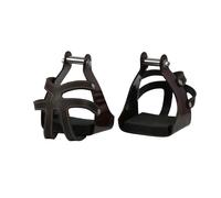 Étriers équitation avec cage Edix Saddles Marron Étroite