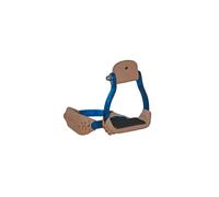 Étriers équitation en aluminium avec marchepied antidérapant Pool's Bleu TU