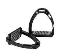 Étriers pour selle anglaise, étriers d'équitation en aluminium, soulageant les tensions des genoux et des chevilles, équipement équestre(black)