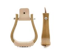 Étriers western en bois avec marchepied en cuir Pool's Beige TU