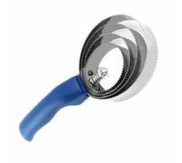 Étrille à 4 Anneaux Brosse à cheval en Acier Inoxydable Peigne à Curry | de Double Face pour le Changement de Pelage l'Épilation Chevaux Vache