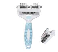Étrille Chien Anti-Undercoat | Outil Démêlage Poils Longs | Râteau Massant Chien à Manche Anti-Dérapant pour Toilettage à Domicile ou en Voyage