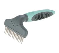 Kerbl Pet Étrille de démêlage 2 rangées Turquoise/Gris, 15X9cm