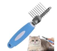 Étrille Démêlante pour Chiens - Accessoire de Toilettage en Métal pour Animal - Outil De Brosse À Perte Pour Enlever Les Poils De Chien,pour Chiots et Chiens de Toutes Tailles à Poils Courts ou Longs