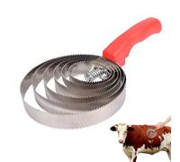 Étrille en métal - Conception de poignée ergonomique, fonction de peigne réversible, accessoires de toilettage multifonctionnels pour l'élevage Chevaux Moutons Toilettage pour le peignage Nettoyage Bi