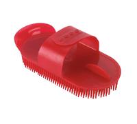 Étrille en plastique dragonne réglable Kerbl Rouge 17,5x8,5 cm