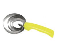 Étrille fluo pailleté métallique rond Hippotonic Jaune TU
