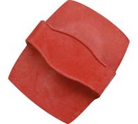 Étrille Rectangle Gros Picots Rouge