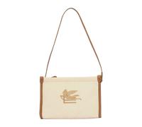 Etro - Borsa jacquard in misto cotone e lino ricamo Pegaso - Femme - Sacs - Blanc - Taille: ONE Size