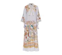 Etro - Longue Robe Évasée en Soie - Femme - Robes - Bleu - Taille: 38 FR