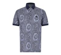 Etro - Polo en piqué de coton avec motif Arnica - Homme - Tops - Bleu - Taille: L