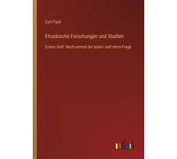 Etruskische Forschungen Und Studien