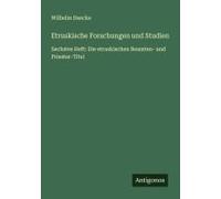 Etruskische Forschungen Und Studien
