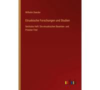 Etruskische Forschungen Und Studien