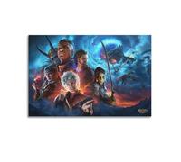 ETRVBDUB Poster décoratif sur toile Baldur's Gate 3 - Motif jeux vidéo - Poster et art mural moderne pour chambre à coucher - 50 x 75 cm