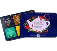 ETS - Cadeau de thé dans une boîte métallique "Collection de thés d'hiver" bleu, BIO, 36 sachets de thé