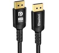 Etseinri Câble DisplayPort 4.5M, Certifié Câble Display Port 8K 60Hz 4K 165Hz 144Hz 2K 240Hz, 32,4Gbps, HDCP 2.3, HDR10, FreeSync&G-Sync, Câble DP 1.4 pour Moniteurs de Jeu, PC et Téléviseurs