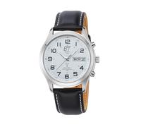 ETT Eco Tech Time EGS-11436-12L Montre analogique radio-pilotée solaire pour homme avec bracelet en cuir