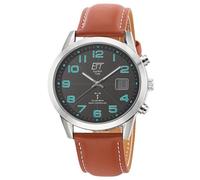 ETT Eco Tech Time MID-33215 - Montre homme analogique quartz, cuir noir, 5 ATM