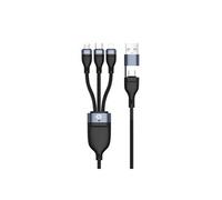 Conceptronic Câble USB ETTA06B15 – USB 2.0 – 1,5 m – USB‑C/Micro‑USB B/Lightning – Noir