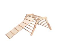 Ette Tete Fipitri Triangle D'escalade En Bois Avec Toboggan