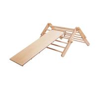 Ette Tete Mopitri Triangle D'escalade En Bois Avec Toboggan