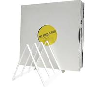 etterr Lot de 2 présentoirs d’exposition et de rangement pour 50 disques vinyle Blanc