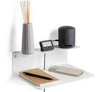 etterr Lot de 2 tables de chevet 100 % acier fabriquées en Europe Blanc