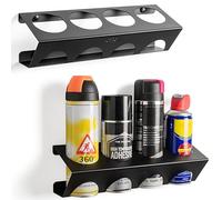 etterr | Support mural pour sprays et aérosols Ø65 mm | 100 % acier renforcé | Organisateur étagère étagère atelier garage van | Fabriqué en Europe | 400 ml | 500 ml | 366 g | 4 bouteilles
