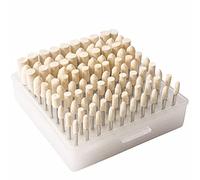 Ettonsun Lot de 100 meules de polissage en feutre de laine avec mandrin monté sur tête de meuleuse pour montre bijoux outil rotatif Accessoires de perceuse pour Dremel Tige de 1/8"