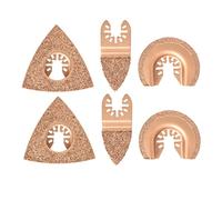 Ettonsun Lot de 6 lames de scie oscillantes universelles en carbure de tungstène - Kit de doigts triangulaires mixtes pour carrelage, mortier, béton, maçonnerie