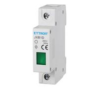 ETTROIT Indicateur lumineux LED sur rail DIN 1 module pour présence de tension espion de signalisation vert jaune rouge bleu blanc (vert)