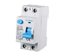 ETTROIT Interrupteur magnétothermique différentiel pur sauvetage pour barre DIN 2 modules 2P 25A 240V 300mA 6KA