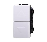 ETTROIT LB1204 Bouton Double Encastré 10A Blanc Compatible avec Bticino Living Light