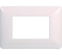 ETTROIT Plaque en technopolymère compatible avec série Bticino Matix 2-3-4-6 modules de couleurs assortis (3 modules, blanc), MT83301