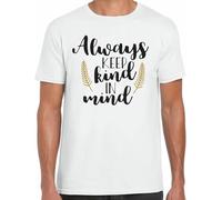 ETTUWSDFV Always Keep Kind in Mind - Mens Motivational Mens Women T Shirt 100% Cotton Manches Courtes(Large)