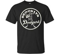 ETTUWSDFV Brooklyn NY NYC Retro Baseball Logo Black Manches Courtes(Medium)