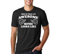 ETTUWSDFV Brother Gift for Brother Awesome Brother T-Shirt Sibling Brother T-Shirt Black Manches Courtes(Small)
