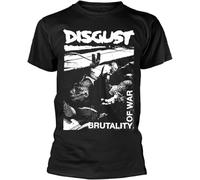 ETTUWSDFV Disgust Brutality of War Black White t Shirt Women Manches Courtes(X-Large)