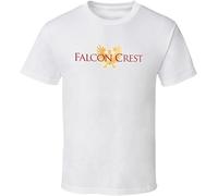 ETTUWSDFV Falcon Crest TV Show Soap Opera T Shirt White Manches Courtes(3X-Large)