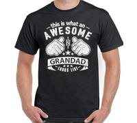 ETTUWSDFV Graphic Grandpa T-Shirt This is What an Awesome Looks Like Mens Funny Fathers Day Manches Courtes(Large)