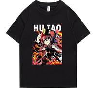 ETTUWSDFV HarajukuGame Genshin Impact Hoodie Hutao Long Sleeve Sweatshirt Genshin Impact Short Sleeve T-Shirt Manches Courtes(Small)