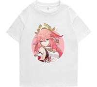 ETTUWSDFV HarajukuGame Genshin Impact Hoodie Yae Miko Long Sleeve Sweatshirt Genshin Impact Short Sleeve T-Shirt Manches Courtes(Small)