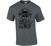 ETTUWSDFV Honor Role T-Shirt by Brian Walsby. Limited to 300. Punk, Rare, Exclusive Grey Manches Courtes(XX-Large)