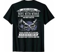 ETTUWSDFV I'm A Husband to A Beautiful Wife with Wings T-Shirt Full Hot Manches Courtes(X-Large)