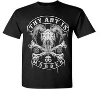 ETTUWSDFV Man Thy Art is Murder Summer Mens Baphomet Skull T-Shirt Manches Courtes(Medium)