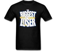 ETTUWSDFV Men's The Biggest Loser Logo T Shirt Short Sleeve Black Manches Courtes(Small)