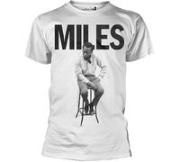 ETTUWSDFV Miles Davis Sat on A Stool White t Shirt Women Manches Courtes(XX-Large)