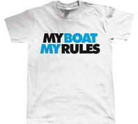 ETTUWSDFV My Boat My Rules Funny Mens Sailing T Shirt Manches Courtes(XX-Large)